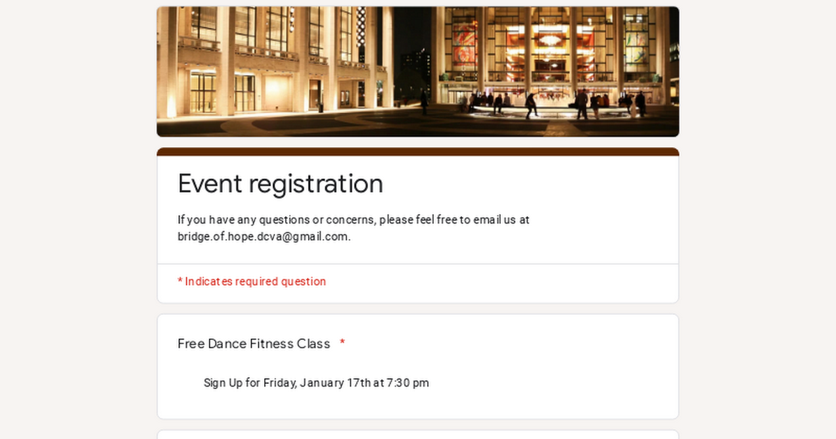 Event registration