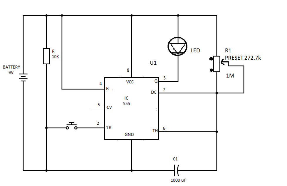 Five Minutes Timer Circuit Diagram