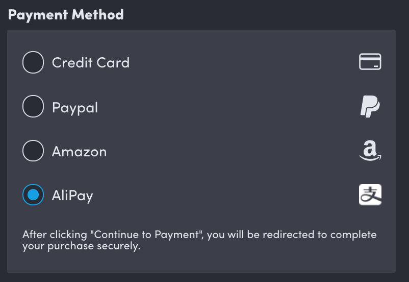 Available Payment Options – Humble Bundle