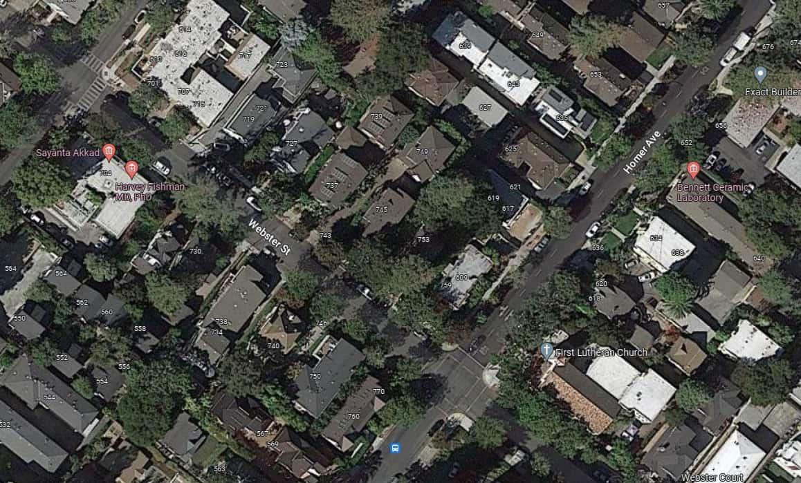 Aerial view of Tim Cook's house
