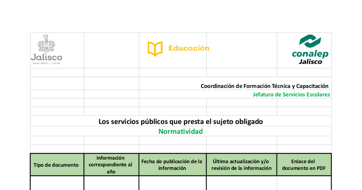 Normatividad - Google Sheets