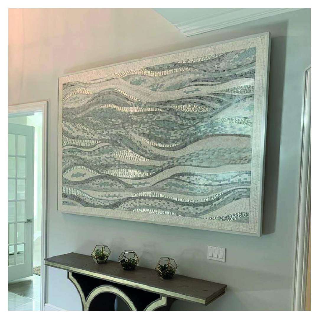 Peloponnese Waves - Abstract Mosaic Art by Mozaico