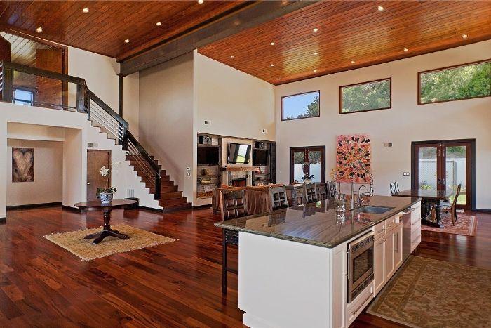 Dining room and kitchen