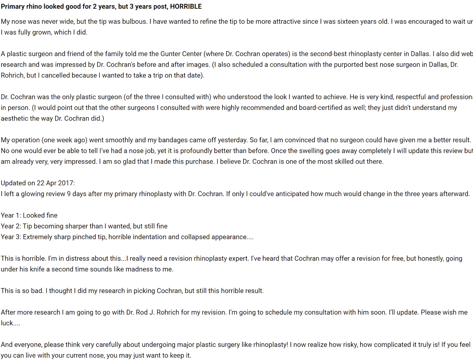 Dallas Rhinoplasty Center review