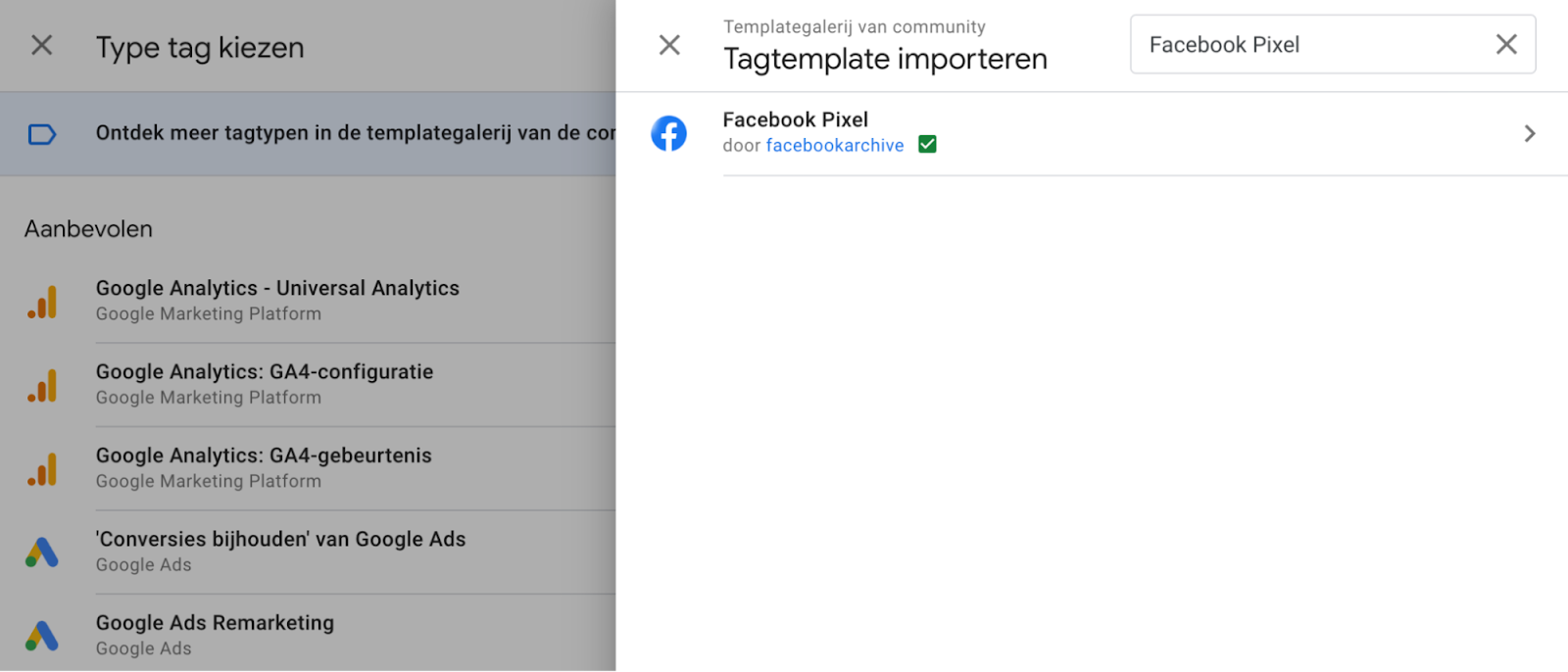 type-tag-kiezen-facebook-pixel-google-tag-manager