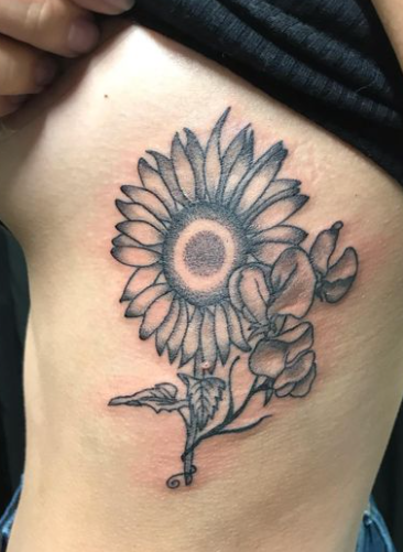 Beautiful Unique Sunflower Tattoo Design