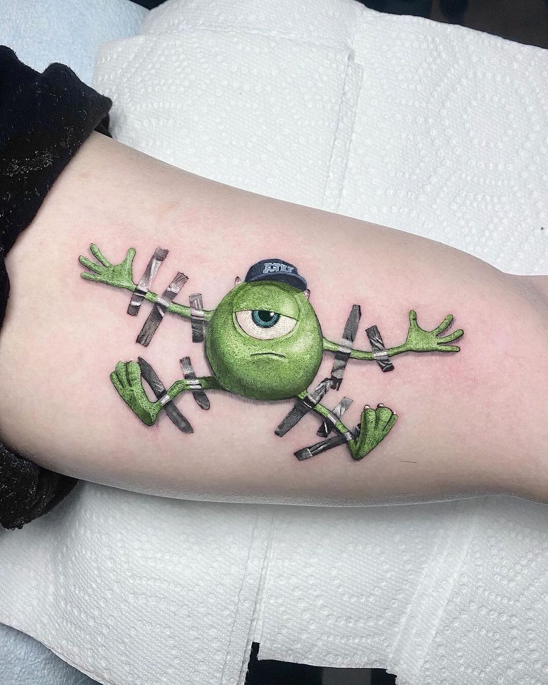 Mike Wazowski Monsters Cartoon Tattoo