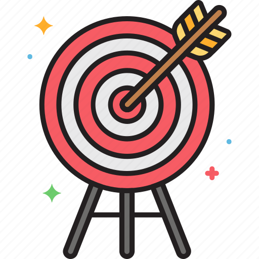 Archery, arrow, target, target practice icon