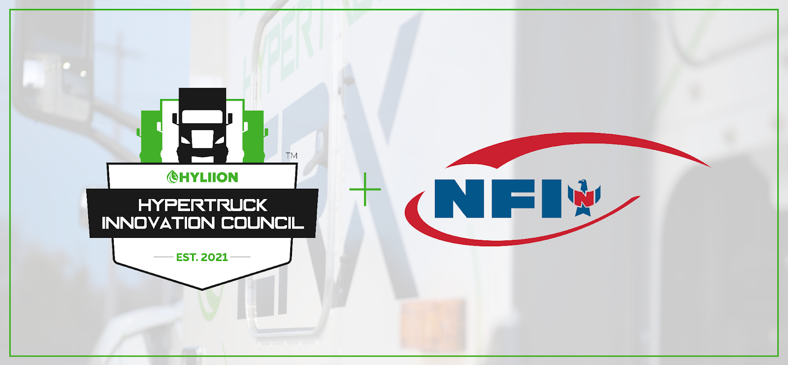 Logos of the Hyliion Innovation Council and NFI Industries.