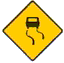 Warning Traffic Sign Slippery road
ahead