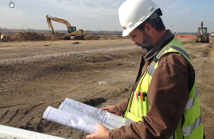 structural engineer analyzing a new build site