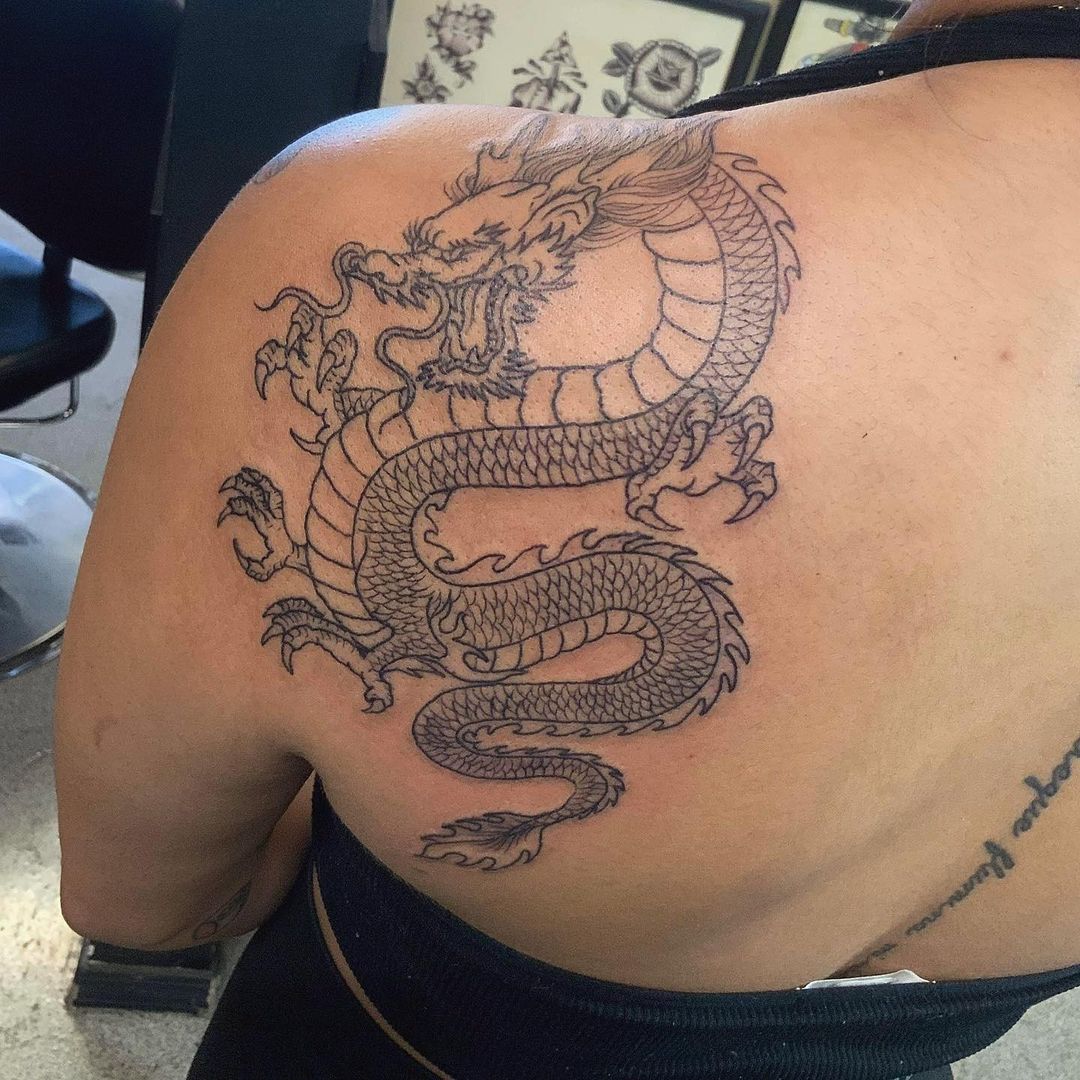 Dragon Tattoo on Shoulder