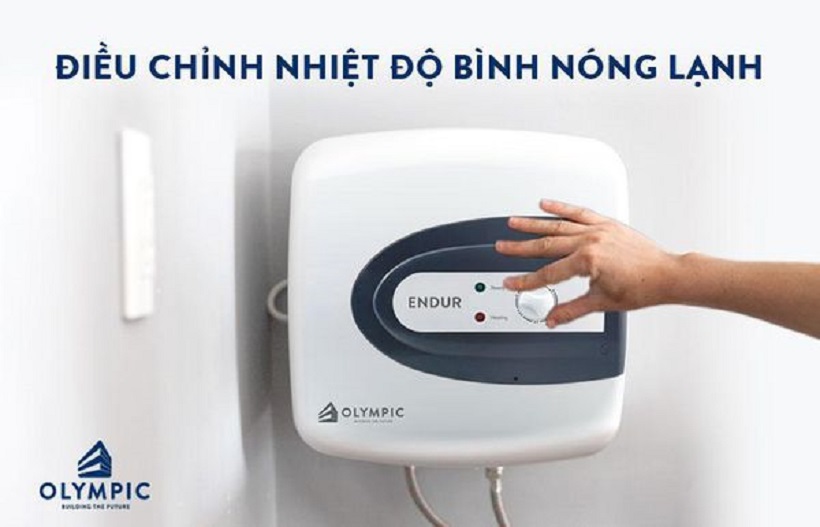 Bình nóng lạnh Olympic dễ dàng điều chỉnh nhiệt độ với thao tác đơn giản