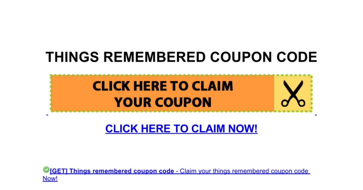 things remembered coupon code Google Docs