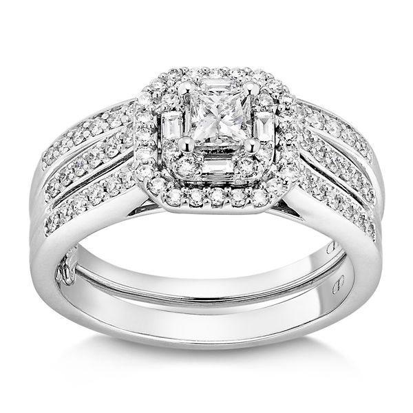 princess cut wedding set