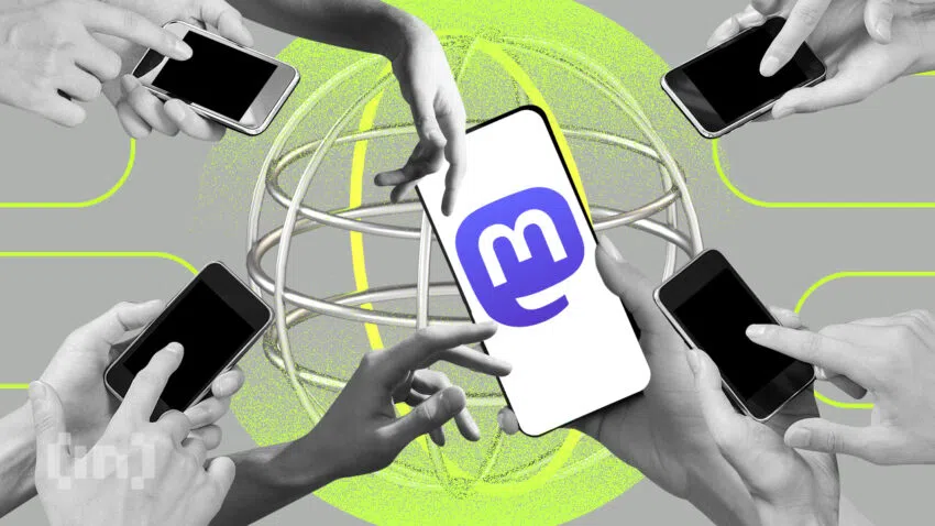 Hände Mastodon Logo Smartphone