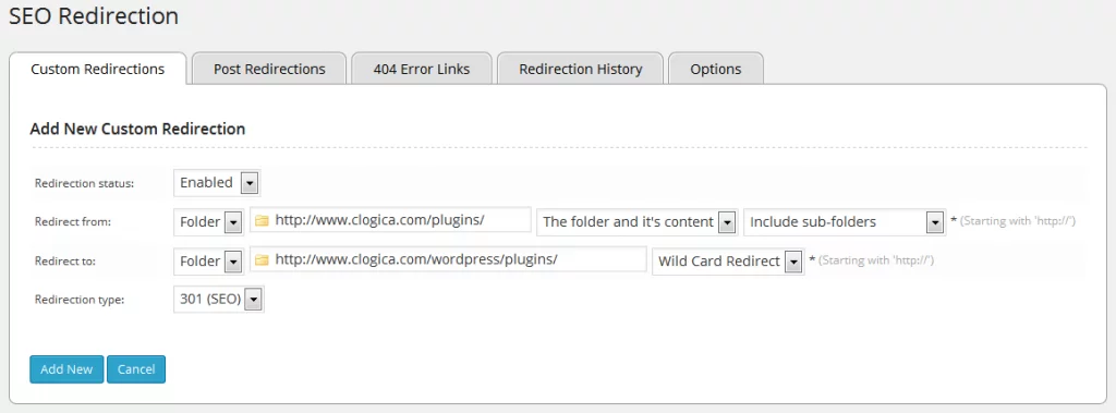 SEO 301 redirection