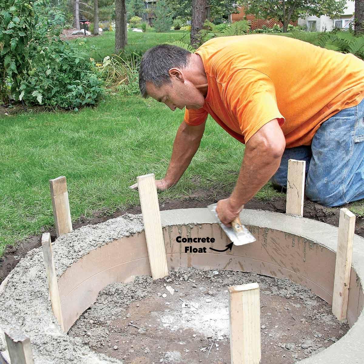 finish fire pit footing