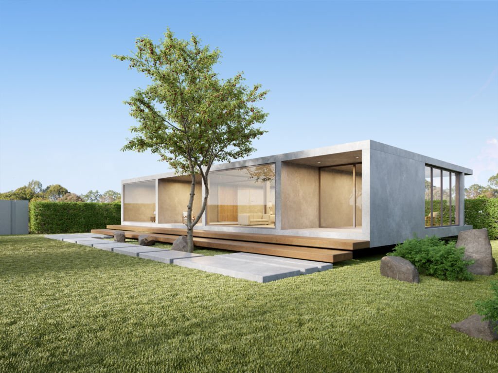 desain rumah atap flat