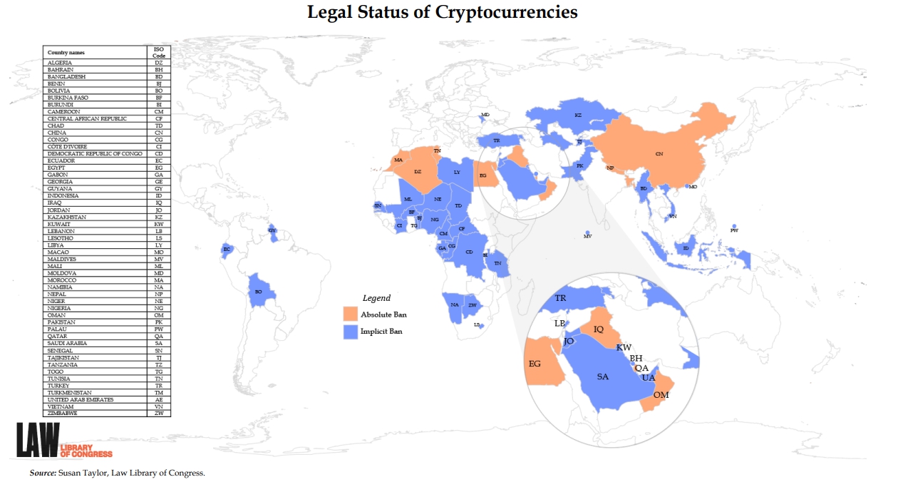 Отчет: более 50 стран ввели ограничения для криптовалют