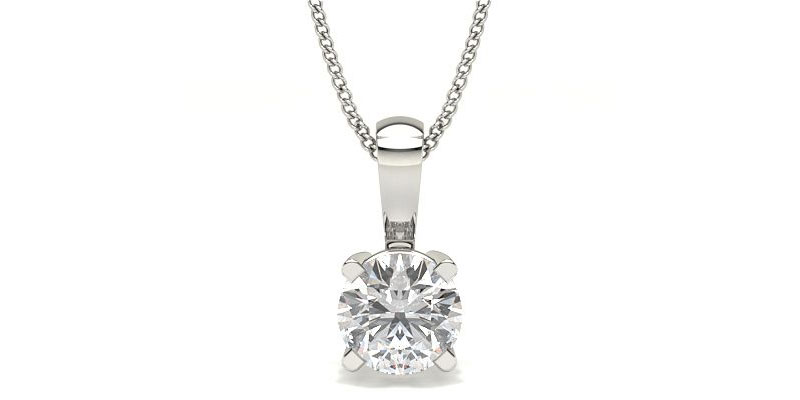 single diamond necklace