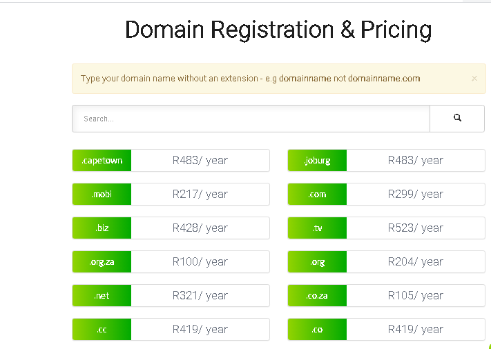 domain pricing