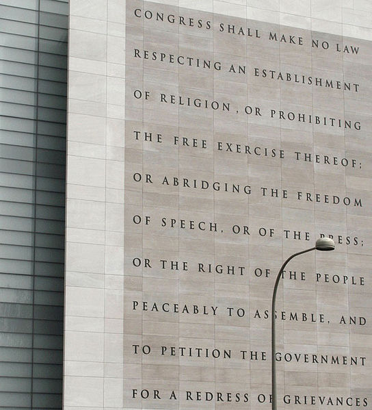 File:Newseum 5 Freedoms 1st Amendment.jpg