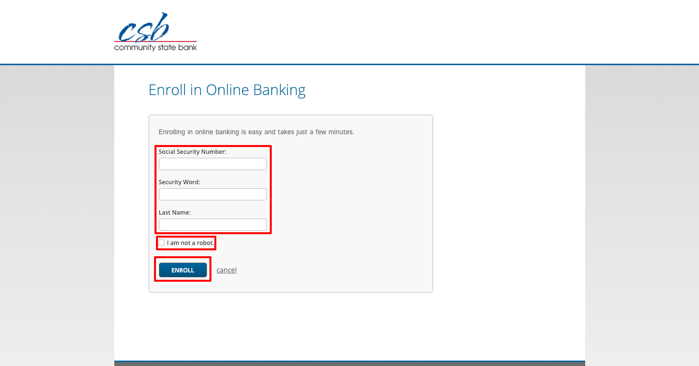 Community State Bank Online Banking