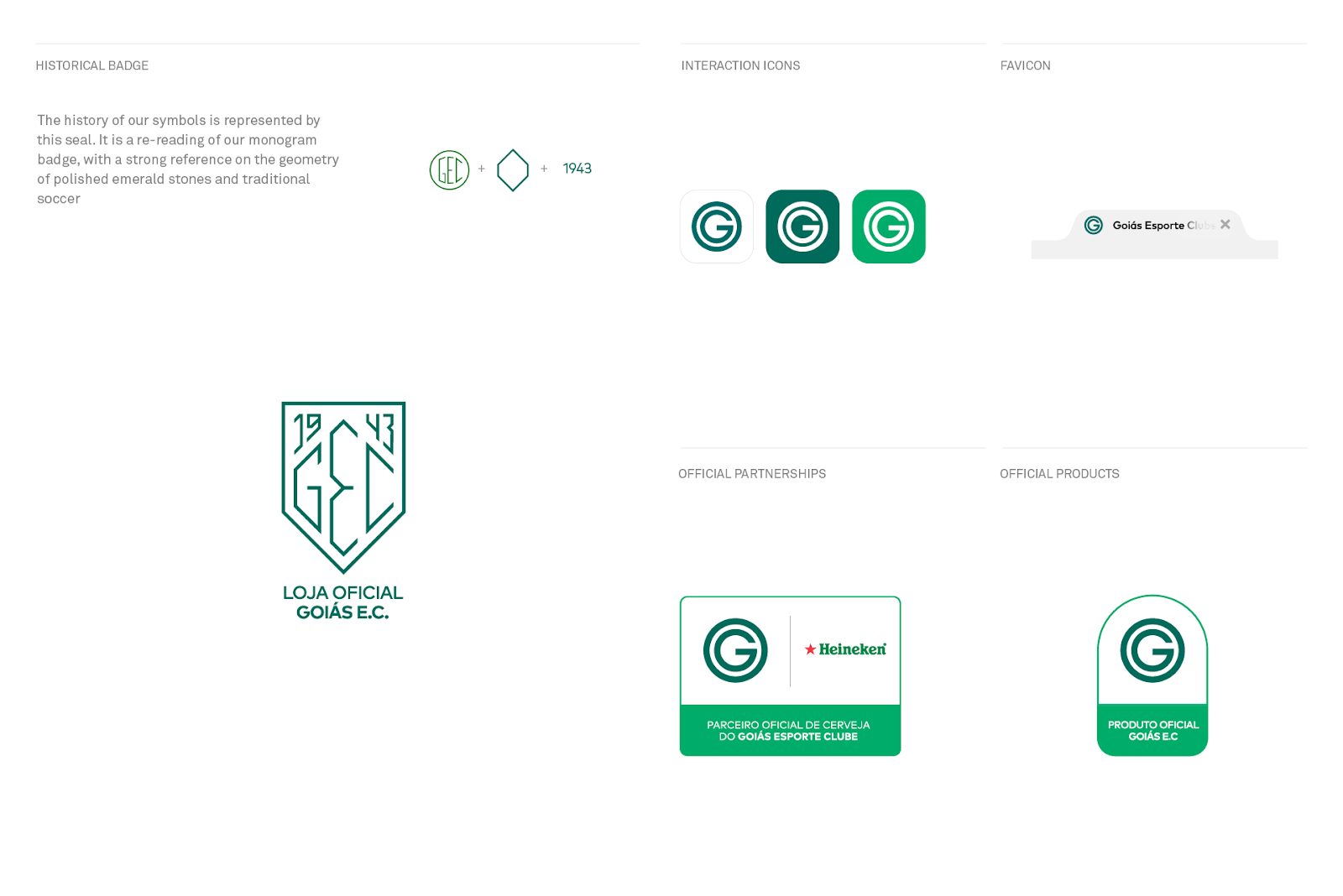 Page from the Brand Identity Manual for the Goias Soccer Team