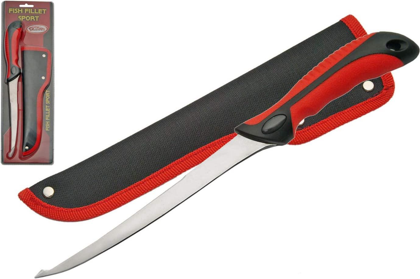 Red/Black Fillet Sport Knife