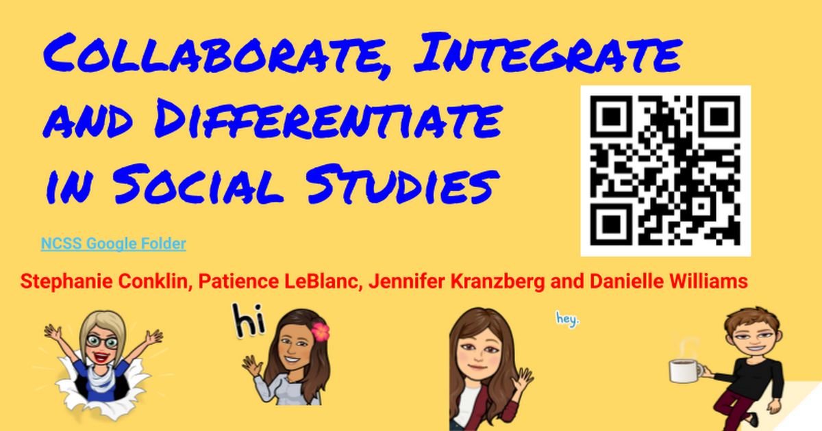Collaborate, Integrate and Differentiate in Social Studies