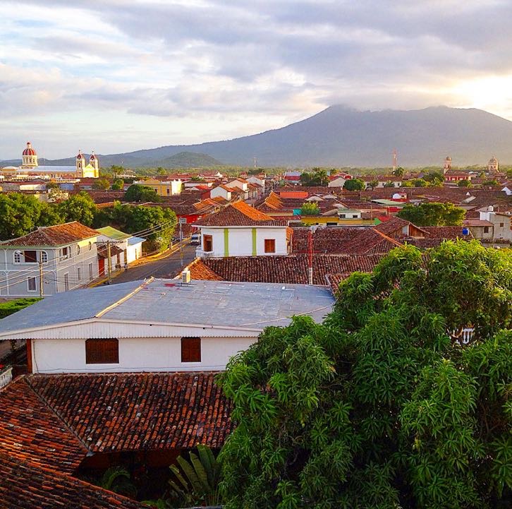 View of Granada, Nicaragua from Mombacho Cigar Factory rooftop