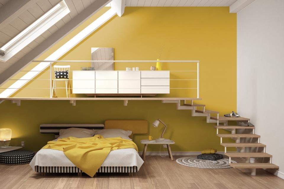 Rekomendasi Cat Kamar Tidur Perpaduan 2 Warna