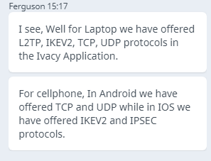 Ivacy IKEv2 Support