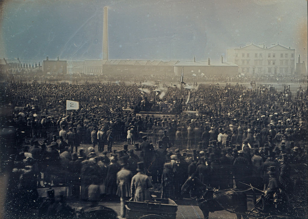 The Great Chartist Meeting on Kennington CommonLondon in 1848.jpg