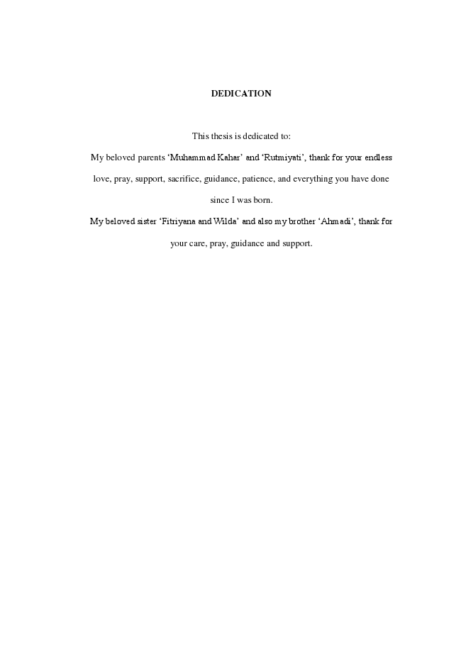 dedication thesis pdf