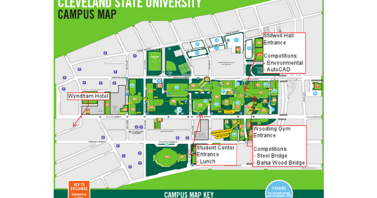 Cleveland State University Map Csu Campus Map With Ovsc Labels - Google Docs
