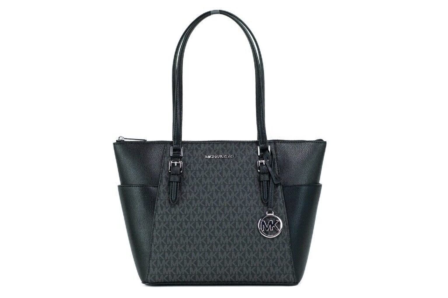 Michael Kors Charlotte Large Top Zip Tote Black Sig