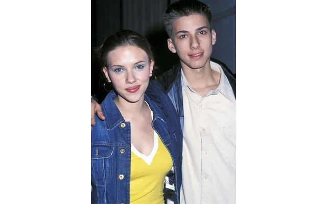 Scarlett Johansson's brother and Scarlett Johansson as a child