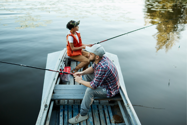  What should you wear when fishing in warm weather?