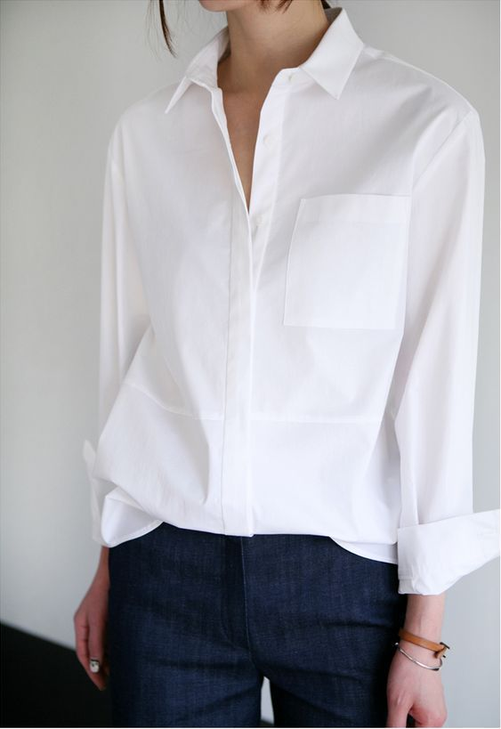 white semi-formal shirt