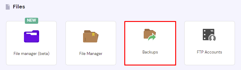 Locating File Manager in Hostinger hPanel dashboard