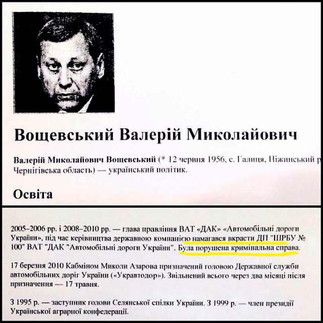  Це справді частина біографії Вощевського, яку роздали народним депутатам перед голосуванням за призначення віце-премєра.