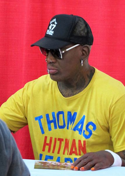 Dennis Rodman at an autograph signing.