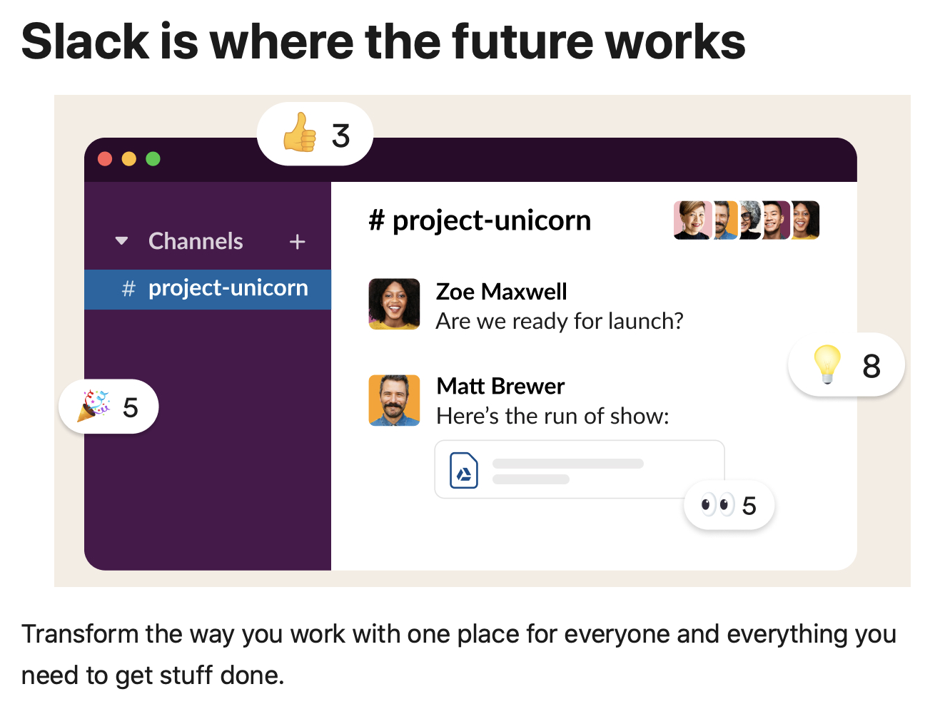 Slack is the future of work.