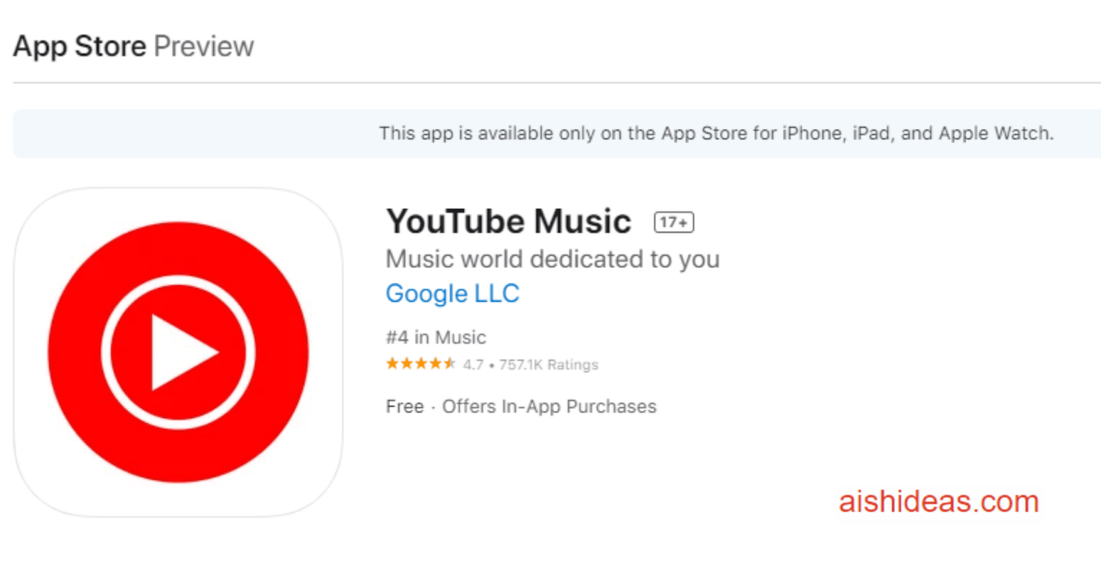 YouTube Music: Offline Music App For Iphone