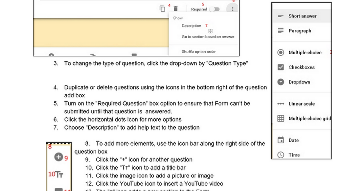 Adding Questions to and Sharing a Google Form