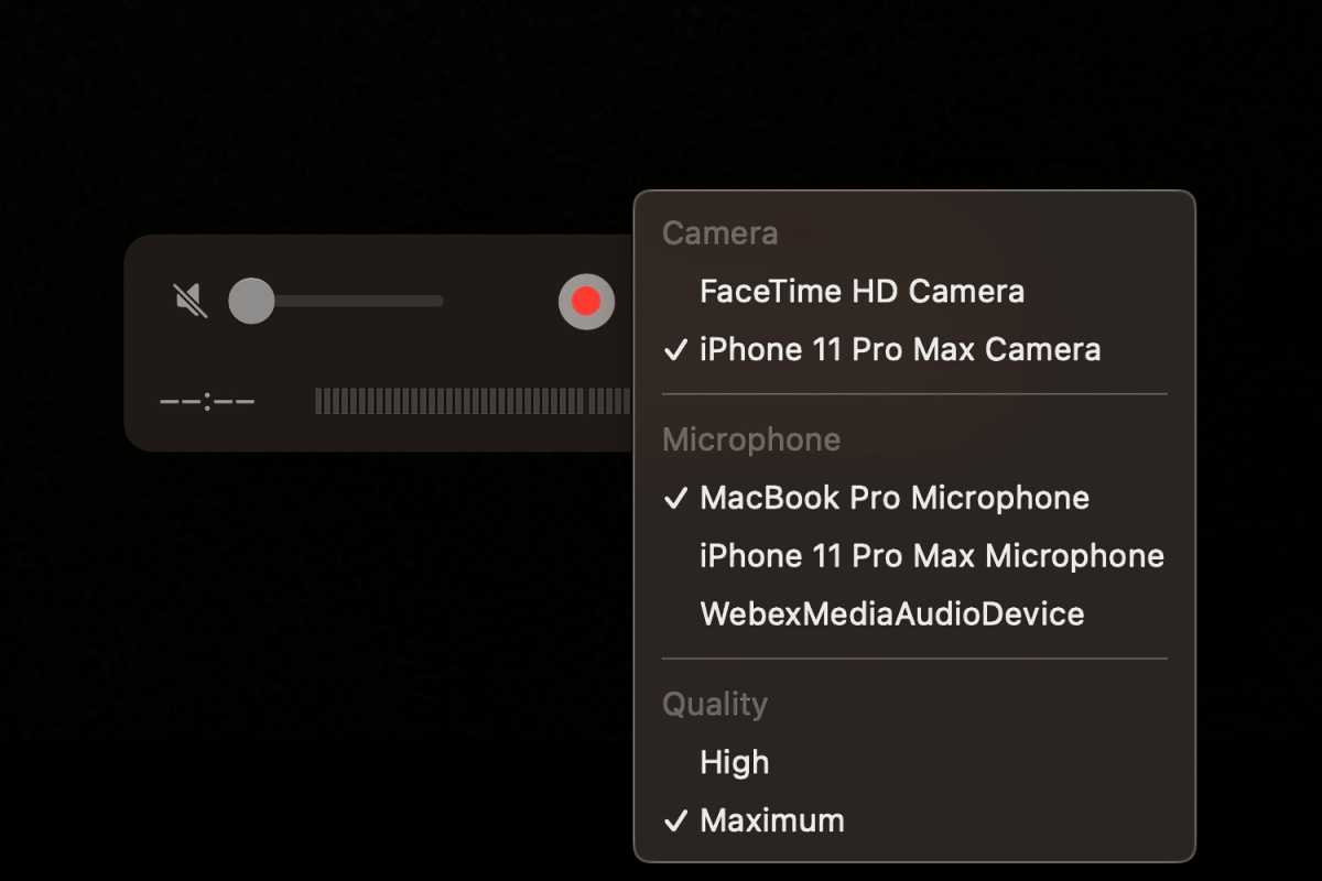 Cara memilih kamera di QuickTime