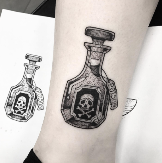 Poison Bottle Tattoo