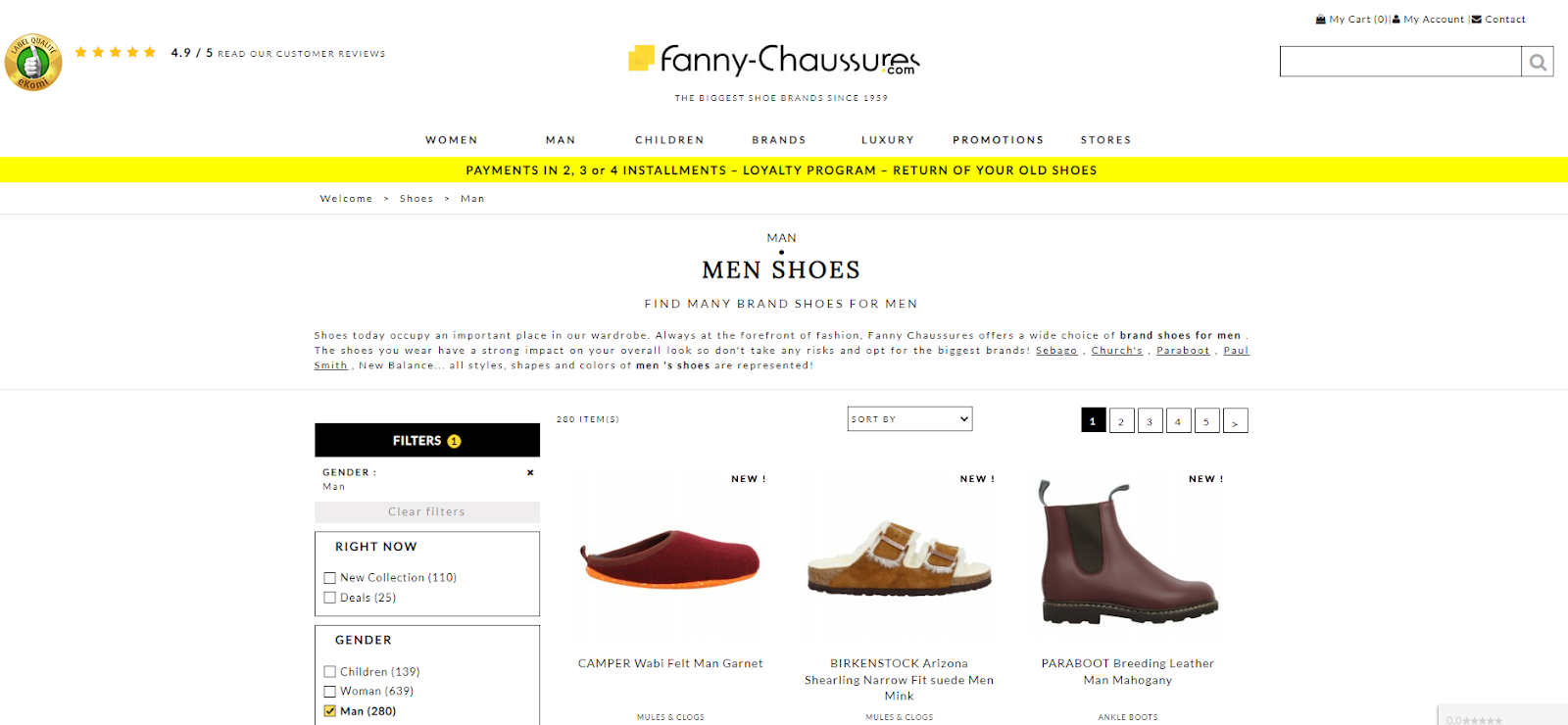 Chaussures Femme, Homme, Enfant en vente sur Fanny ...